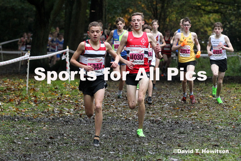Boys under-15s, National Cross Country Relay Champs., Berry Hill Park, Mansfield.  Photo: David T. Hewitson/Sports for All Pics